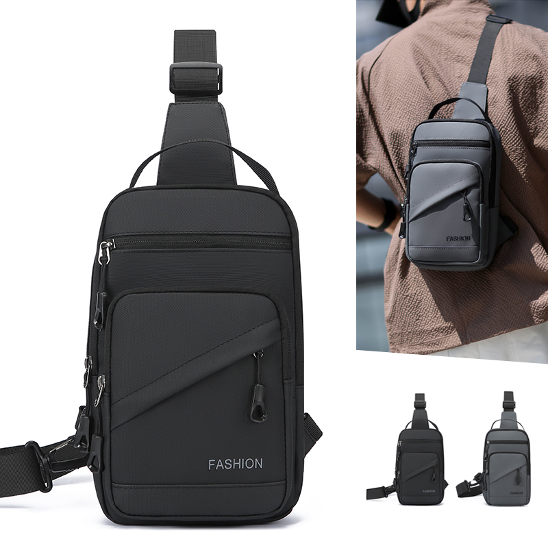 Travel Backpack Anti Theft - Herren-Umhängetasche, Nylon-Brusttasche, leichte Umhängetasche, wasserdicht, diebstahlsicher,