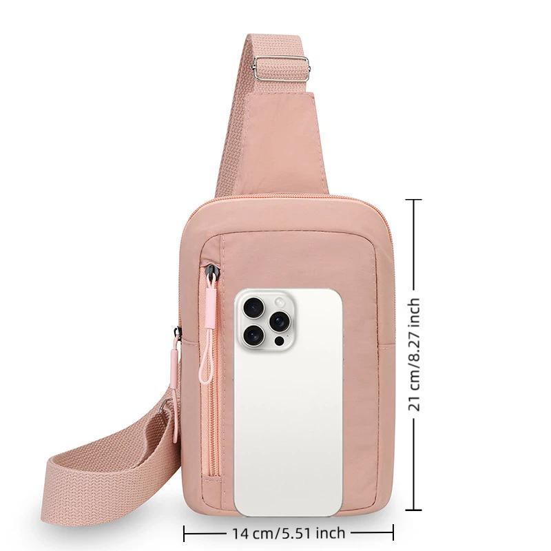 Fashion Backpack Women - Mini-Umhängetasche, stilvoller Crossbody-Brustrucksack, strapazierfähiges Nylon, kleine