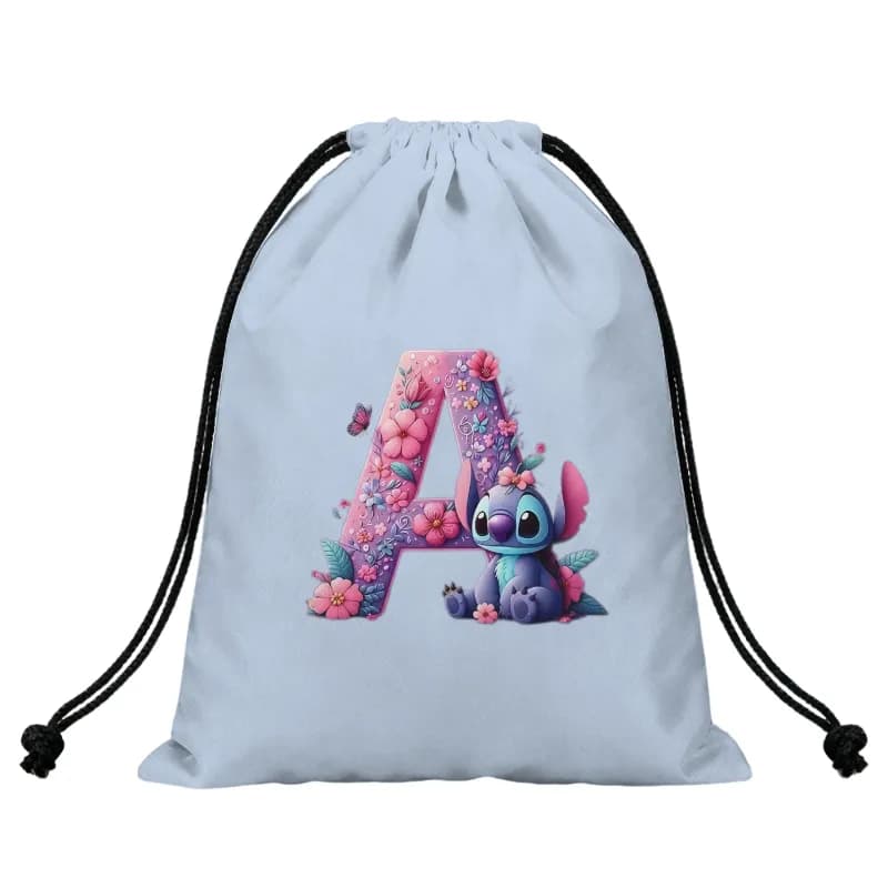 Cartoon-Stich A-Z Alphabet Blu – Drawstring Gym Bag Bewertung und Preis